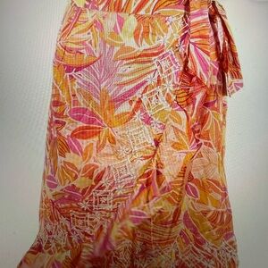 Tropical Pink and Orange Sarong